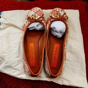 TORY BURCH MULTI-COLORED WEAVE BALLERINA/BALLET FLAT
